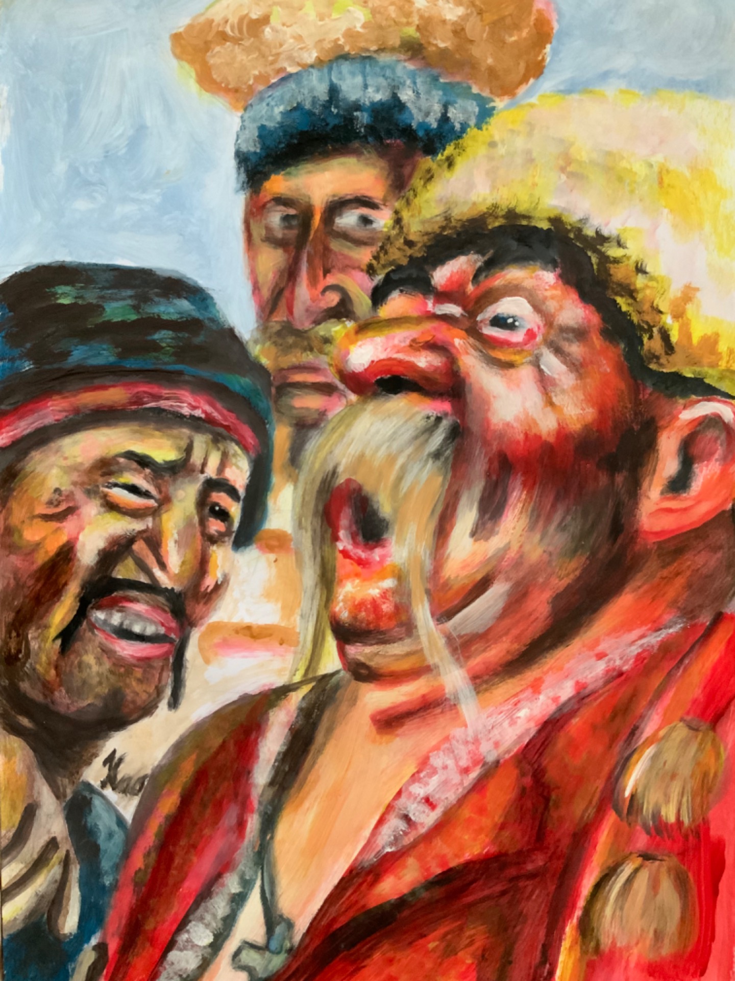 Akrylové barvy - Kozáci